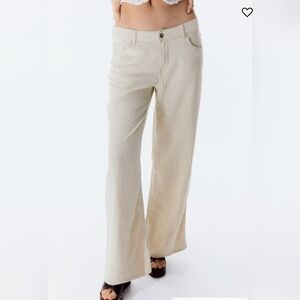$150-$300 elsewhere*. Dries Van Noten Wide Leg White Linen Trousers New Sz 42
